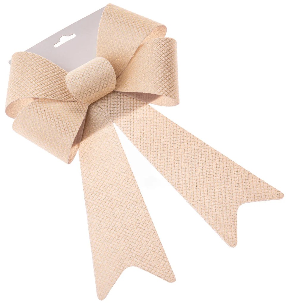 Vianočná mašľa 23 x 38 cm, krémová