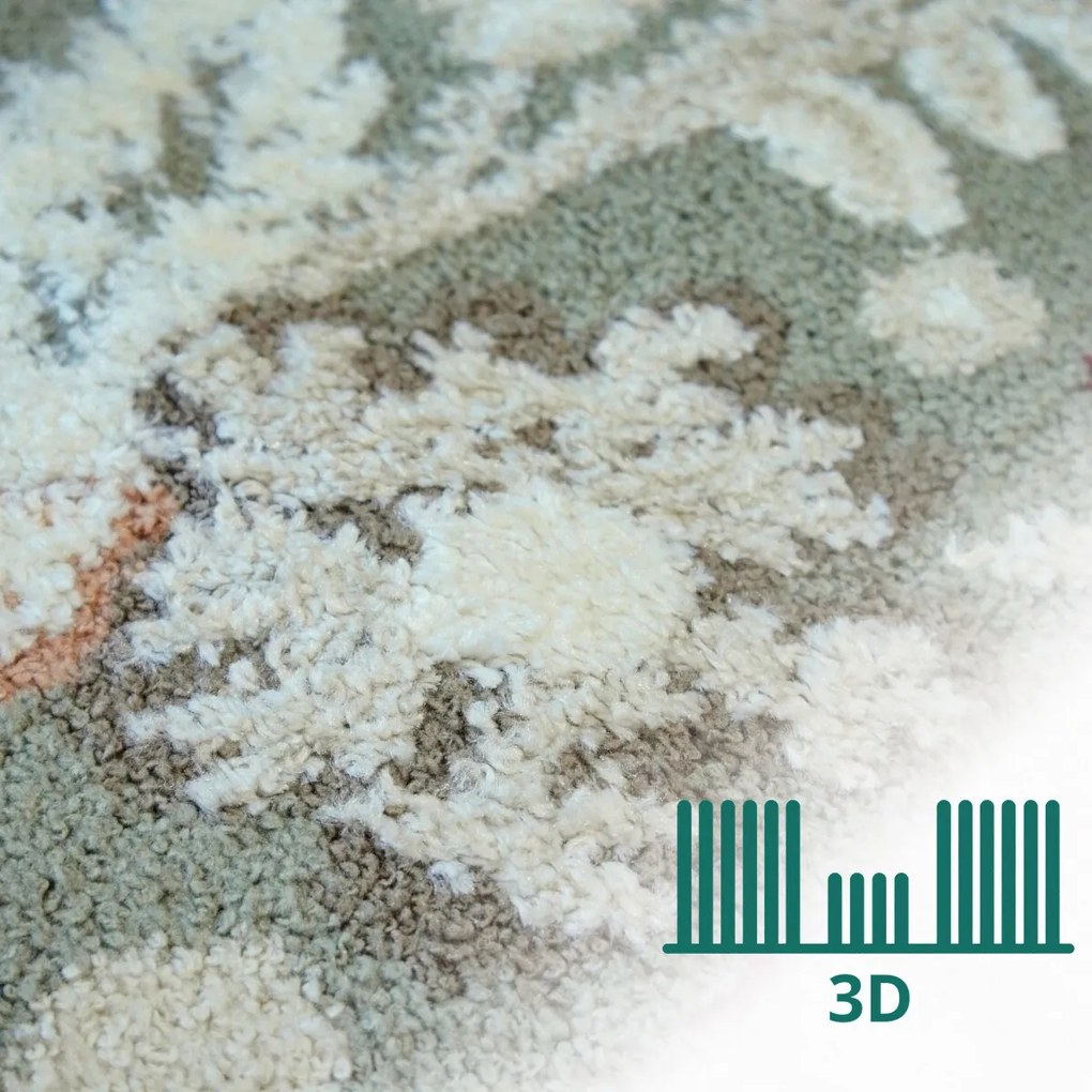 Angel Carpet, Kusový koberec Aurora 25 Green, 120x170, zelená, kancelária