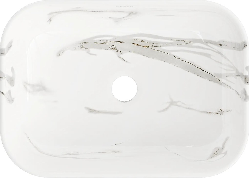 Mexen Rita, umývadlo na dosku 455x325x135 mm, biela-imitácia kameňa, 21084584