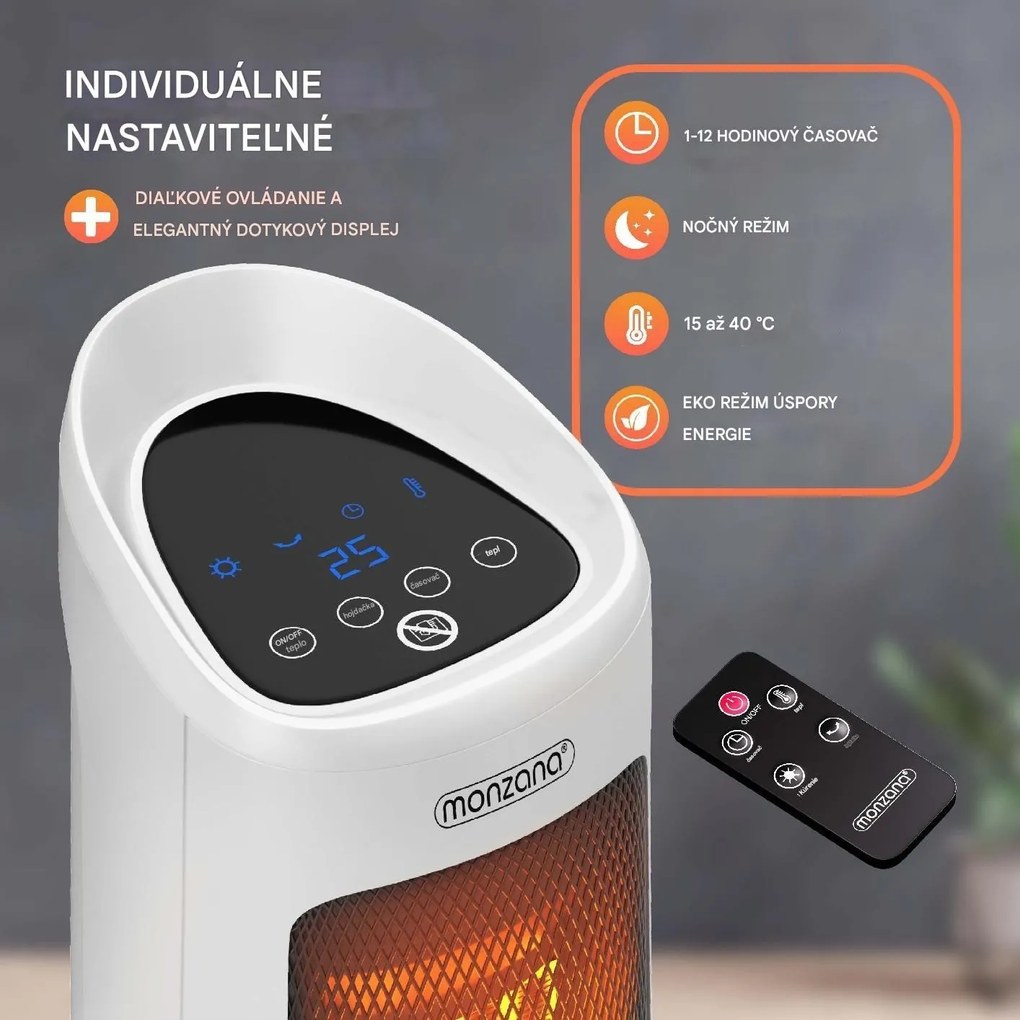 InternetovaZahrada Ventilátorový ohrievač 2000 W - biely