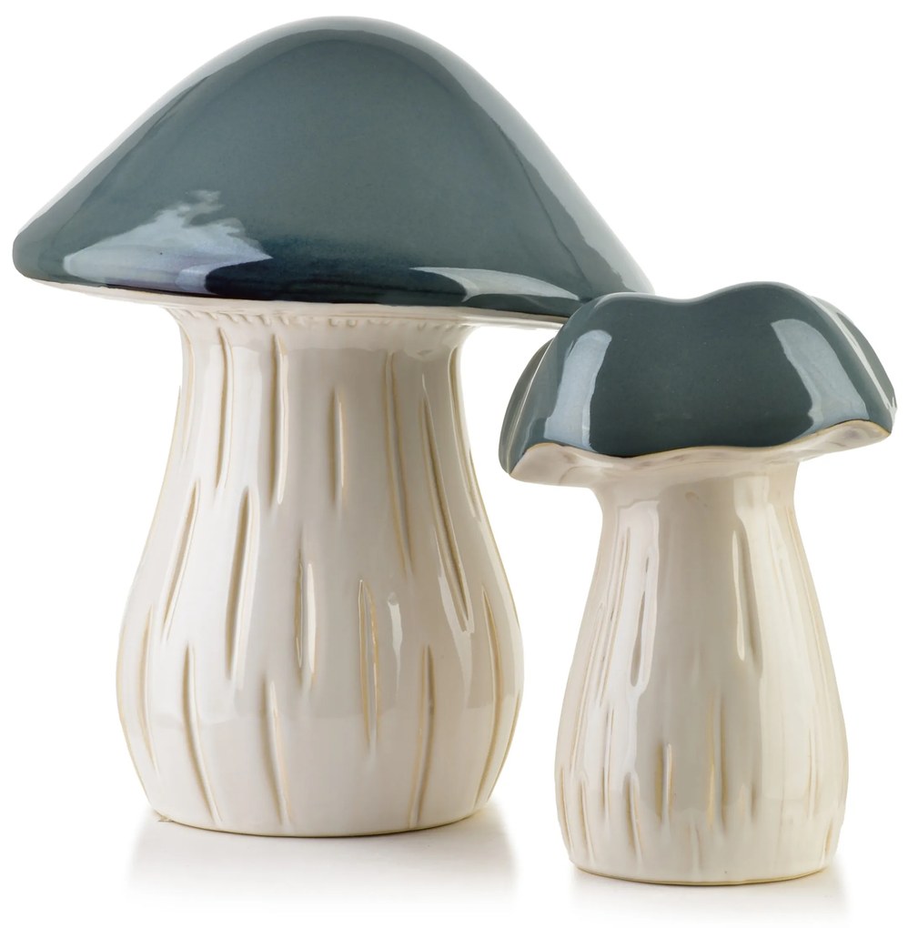 Keramická figurka houby MAVE 26x31,5 cm zelená