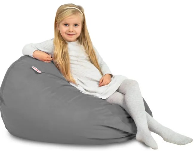 Plyšový sedací vak SAKO oceľový