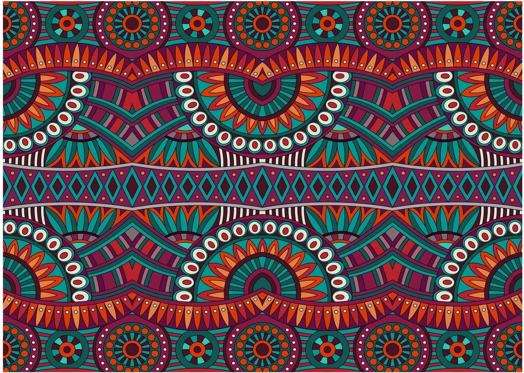 Sklenený obraz ornamentálne abstrakcie (70x50 cm)