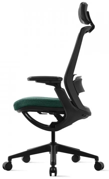 Kancelárska ergonomická stolička ROLY — sieť, látka, čierna / viac farieb Červená