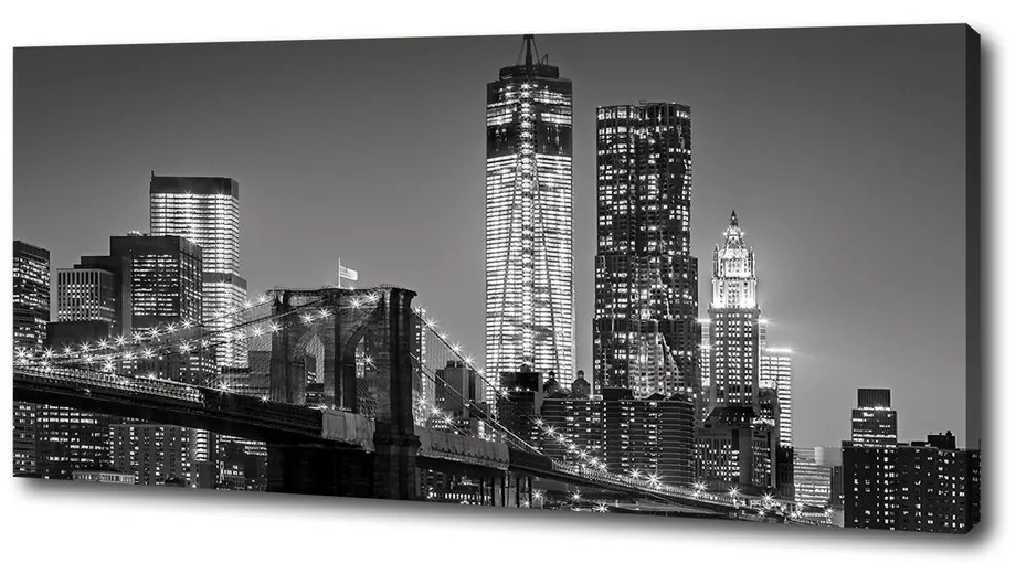Foto-obraz canvas do obývačky Manhattan noc pl-oc-125x50-f-80201482