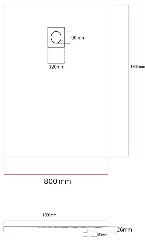 Gamma Erga Oldaf, SMC obdĺžniková sprchová vanička 160 x 80 cm, biela matná, ERG-GMA-OL-80160