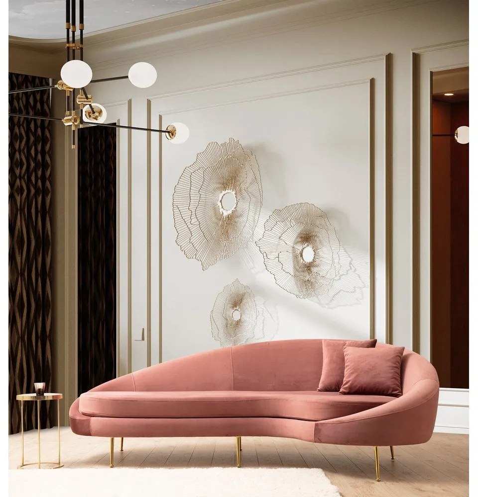 Svetloružová pohovka 255 cm Eses – Artie