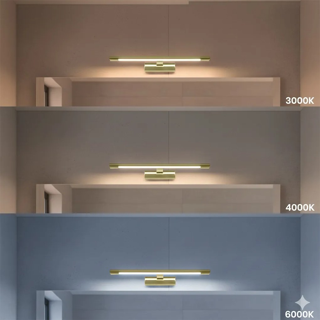 Nástenné LED svietidlo Klimt, 1x LED 8w, 3000-6000k, (40 cm), g