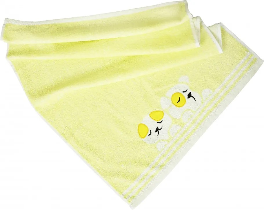 Detský uterák bavlnený Baby žltý