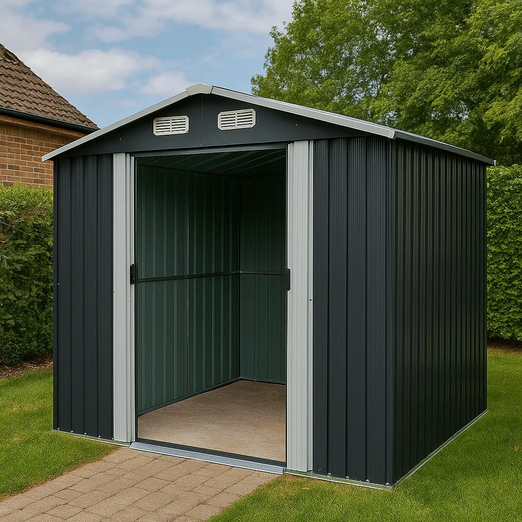Záhradný domček BestBerg ZDB-4A / 4,1 m² / 236 x 174 x 206 cm / šedá