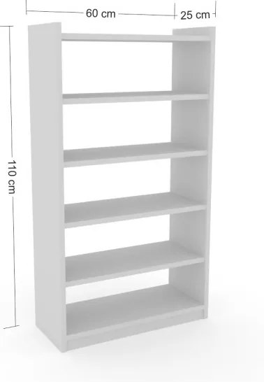 Policový regál Hook 6 polic Alaska bílá