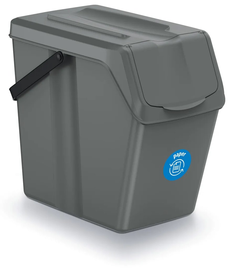 Odpadkový kôš na triedený odpad (4 ks) ISWB25S4 25 l - sivý kameň
