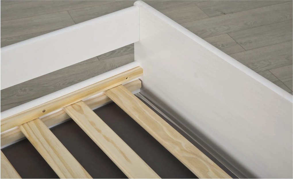 Sconto Posteľ s výsuvným lôžkom TRULA biela, 90x200 cm