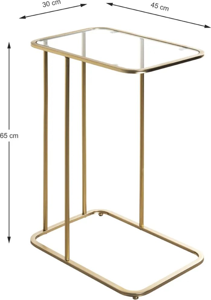 Prístavný stolík Sagres, zlatý