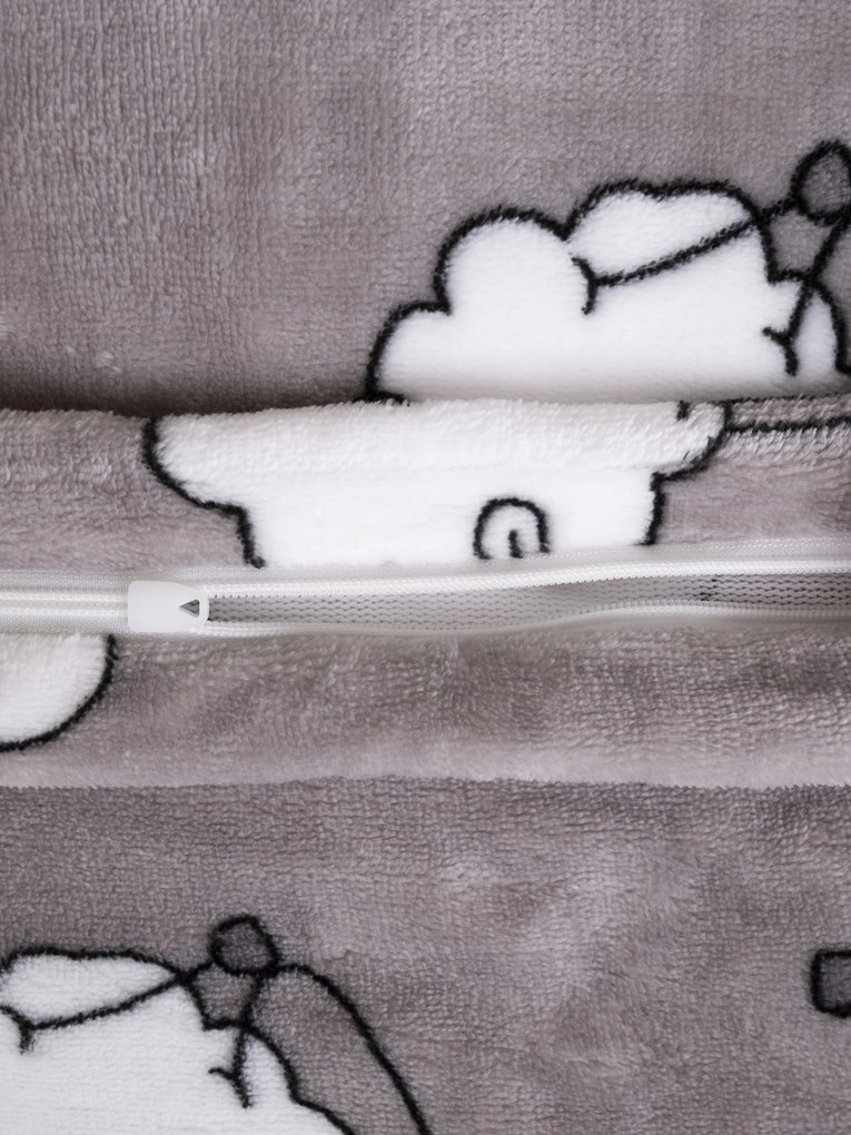 Obliečka na vankúš mikroplyš Exclusive 50 × 70 cm - Ovečky morning yoga šedé