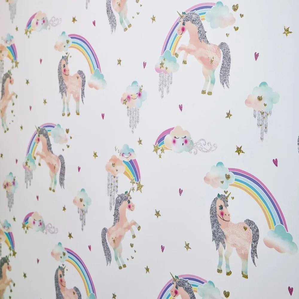 Arthouse Tapeta na stenu - Rainbow Unicorn Rainbow Unicorn White