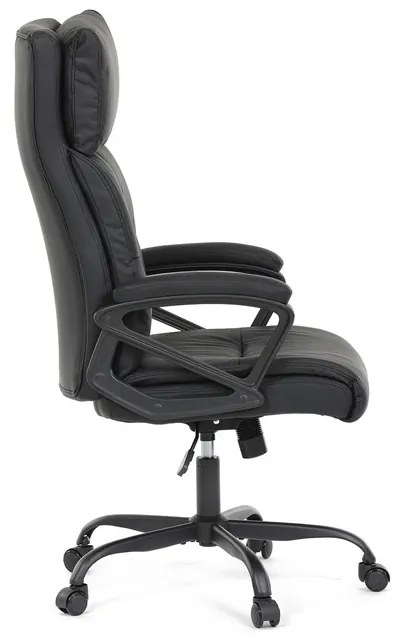 Autronic BONTEC Kancelárske kreslo, hojdací mechanizmus, čierna ekokoža, KA-Y346 BK Farba: Čierna