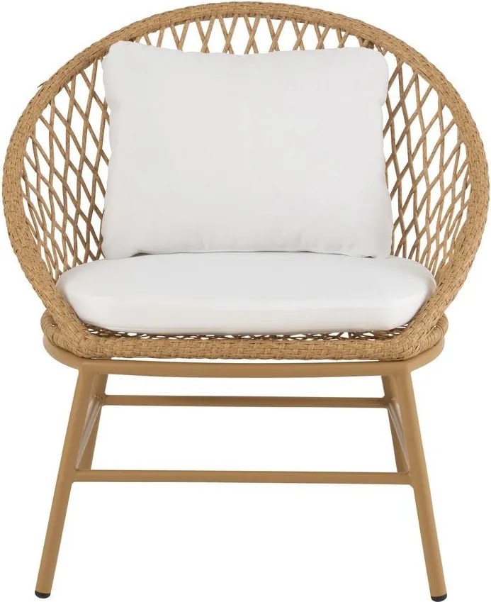 Béžové ratanové kresielko Zayo Beige - 59*74*81cm