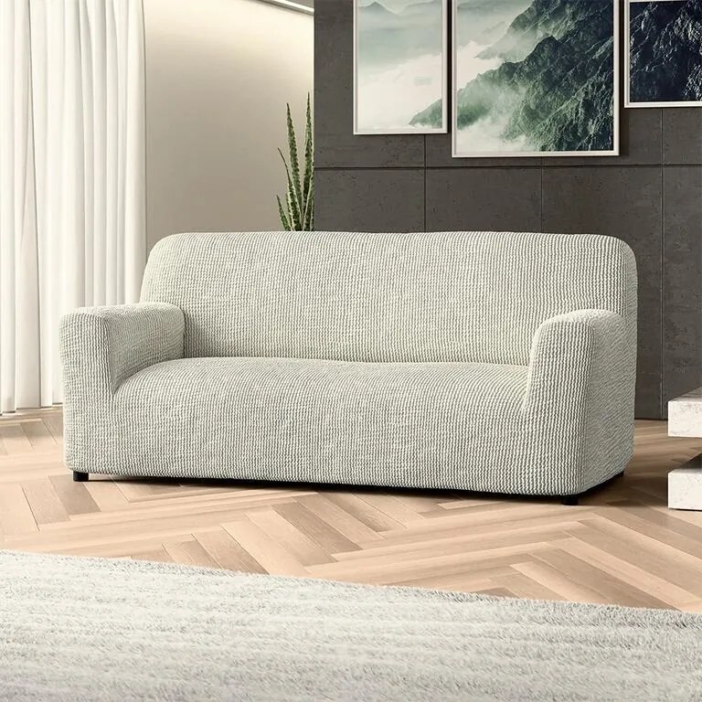 Bielastické poťahy COSTINA smotanová trojkreslo (š. 170 - 220 cm)