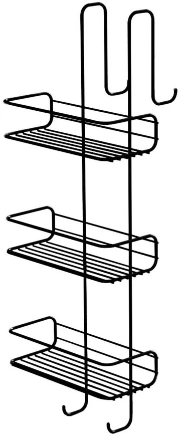 Gedy Gedy, CHROM LINE závesná sprchová polica, 240x680x220mm, čierna matná, 248614