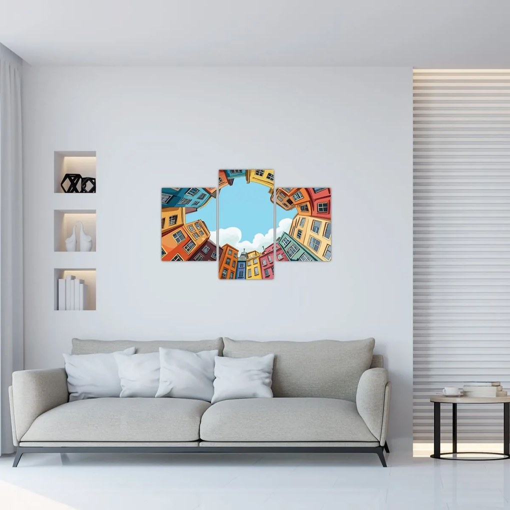 Obraz - Medzi domami (90x60 cm)