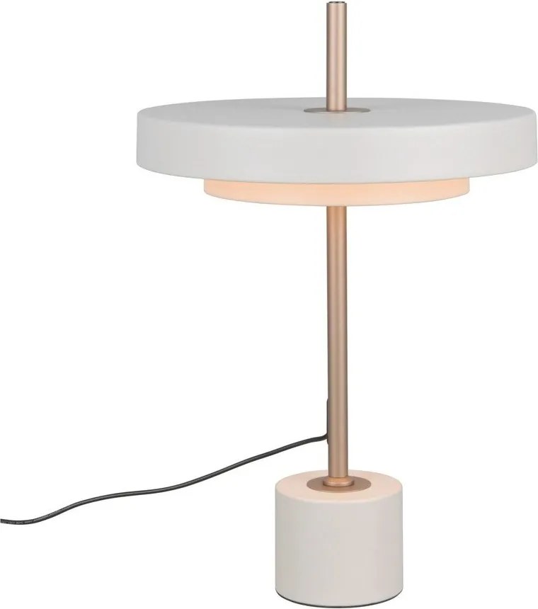 Slonovinová LED stolová lampa so stmievačom (výška 45,5 cm) Keaton – Trio