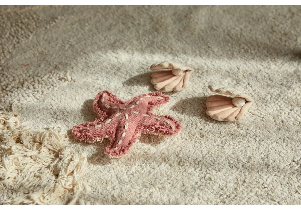 Béžový bavlnený detský hrací koberec 140x200 cm Seabed – Lorena Canals