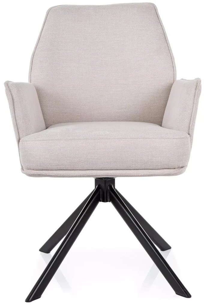 Otočné jídelní křeslo Hugo Brego světle béžové