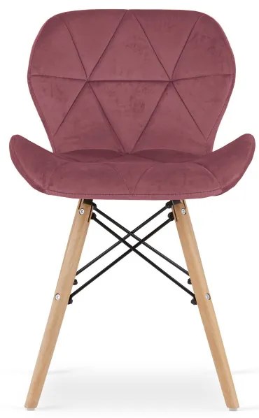 Set dvoch jedálenských stoličiek LAGO tmavo ružové (2ks)