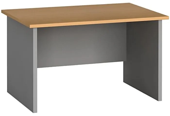 Kancelársky písací stôl PRIMO FLEXI, rovný 120x80 cm, szary / brzoza