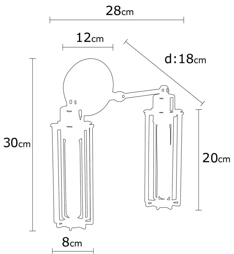 Nástenná lampa Likya II čierna