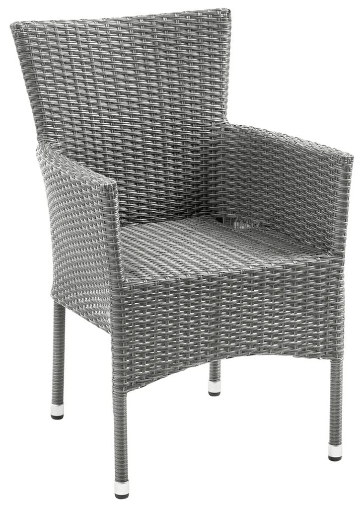 Záhradná stohovateľná stolička, sivá, AIDT