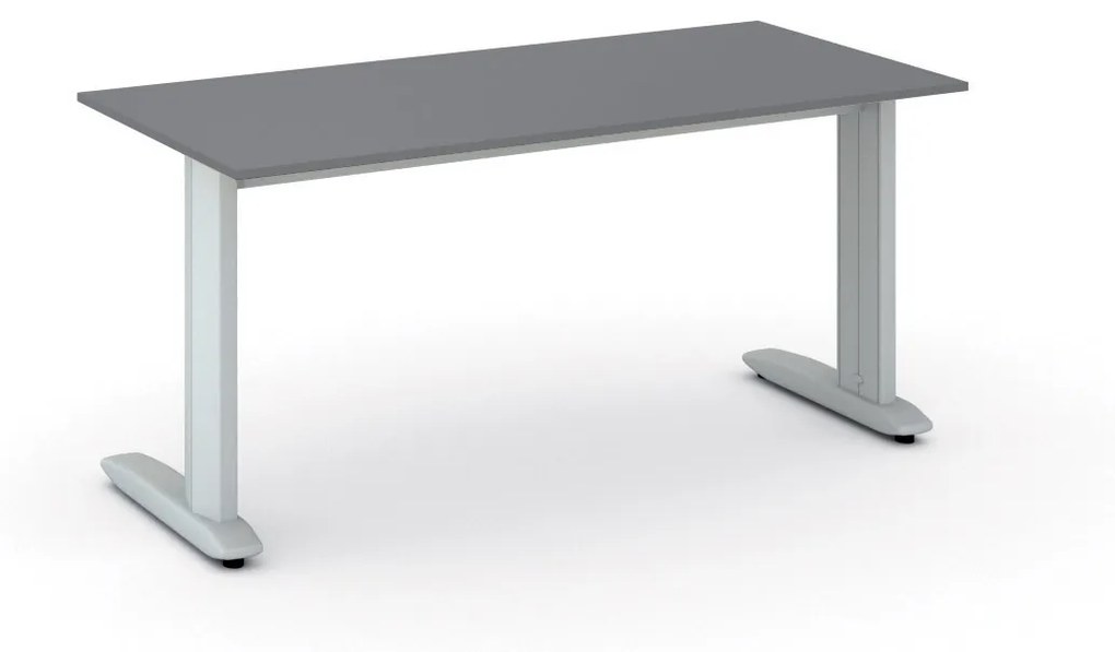 Kancelársky písací stôl PRIMO FLEXIBLE 1600 x 800 mm, grafitová