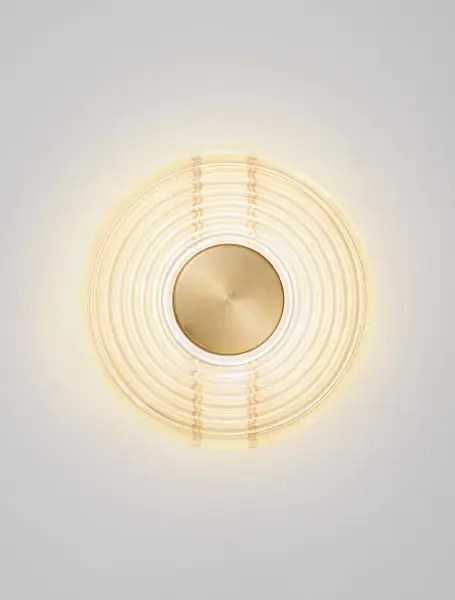 LED zlato-amber nástenné svietidlo Nous