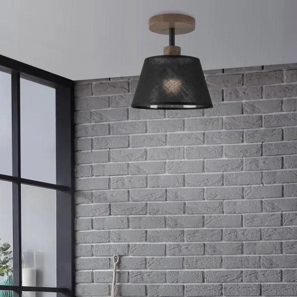 Brilagi - LED  Prisadený luster ANTHONY 1xE14/60W/230V dub orech/čierna