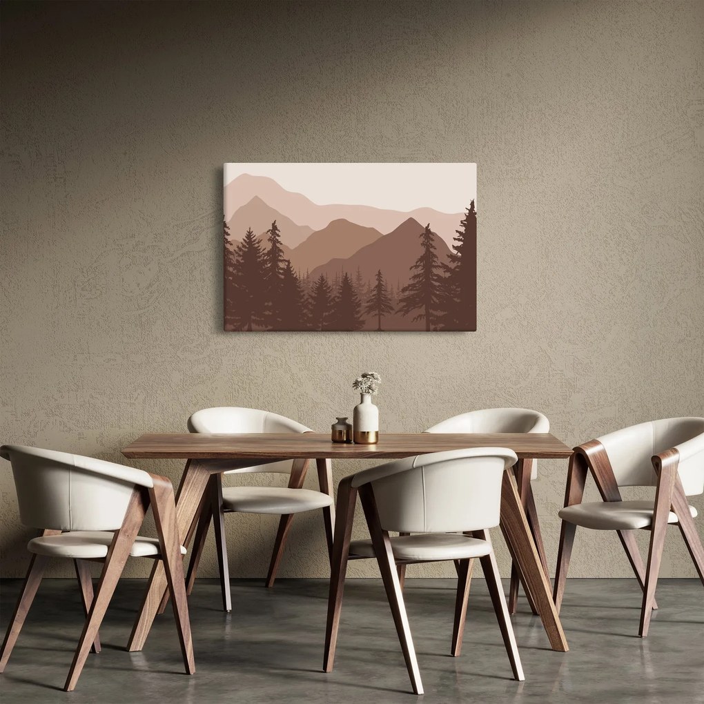 Obraz - Hnedé pohorie N⁰2 (90x60 cm)