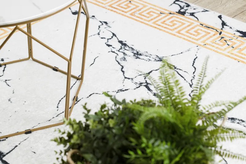 Dywany Łuszczów, Kusový koberec ANDRE Marble 1126, 160x220, biela, chodba / predsieň