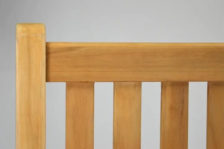 Záhradná drevená lavica DIVERO - neošetrené teakové drevo - 120 cm