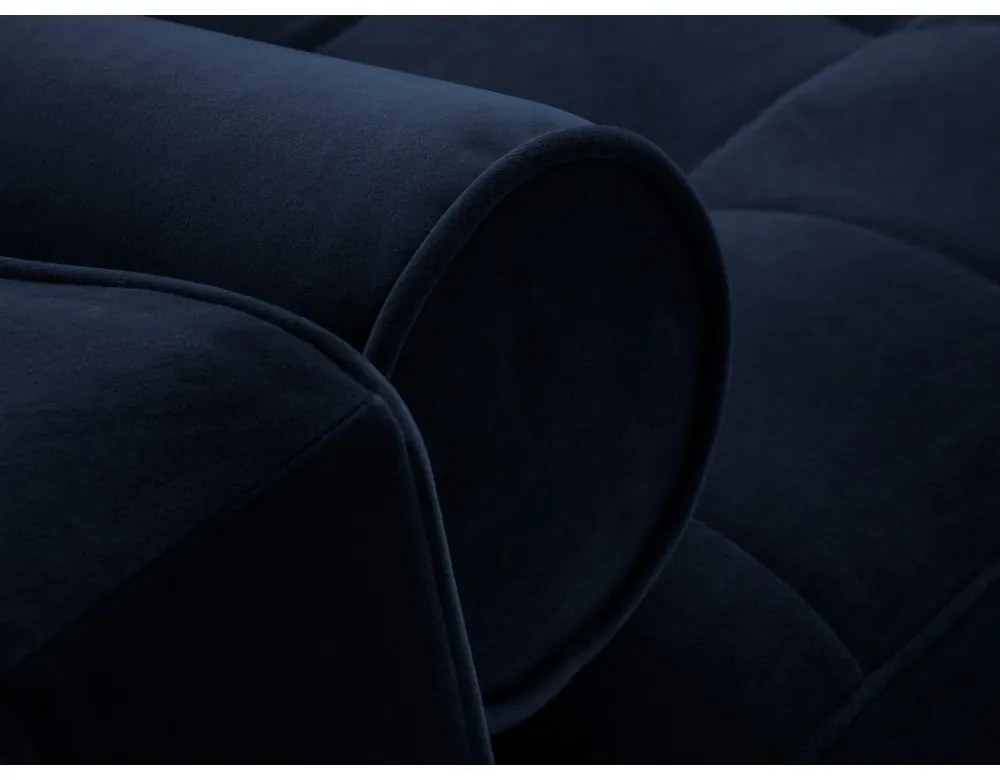 Modrá zamatová rozkladacia pohovka Milo Casa Santo