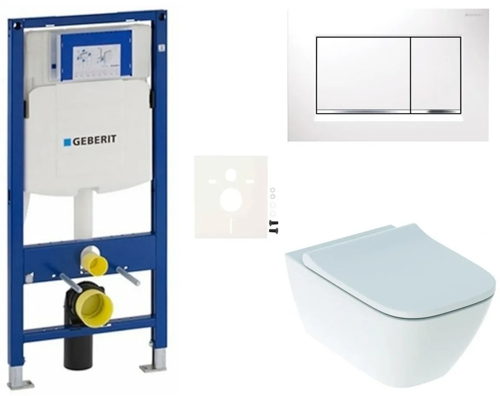 Cenovo zvýhodnený závesný WC set Geberit do ľahkých stien / predstenová montáž + WC Geberit Smyle SIKOGESSMS30