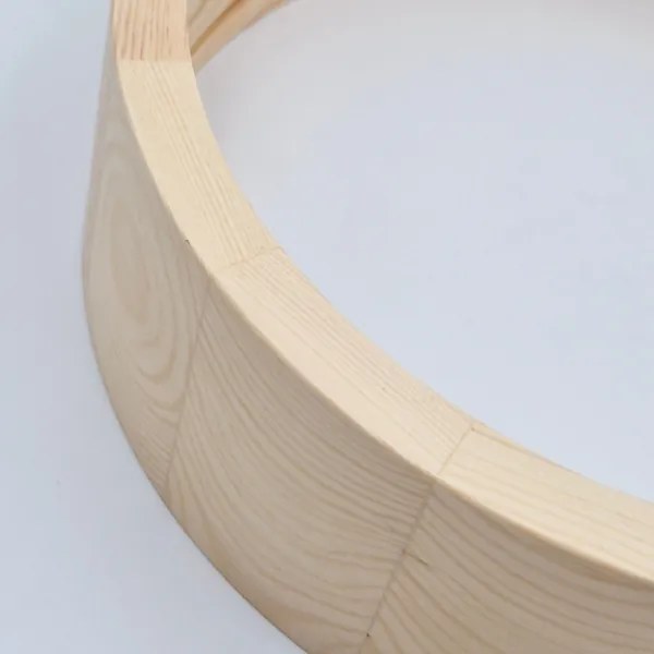 Stropné kúpeľňové svietidlo NATURAL 3xE27/15W/230V IP54 borovica Ø37 cm