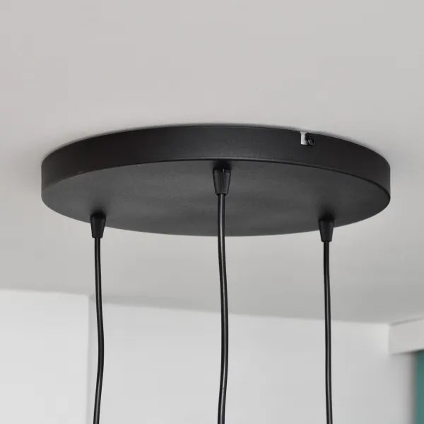 LED Luster na lanku MERCURE 3xE27/15W/230V ø 50 cm čierna