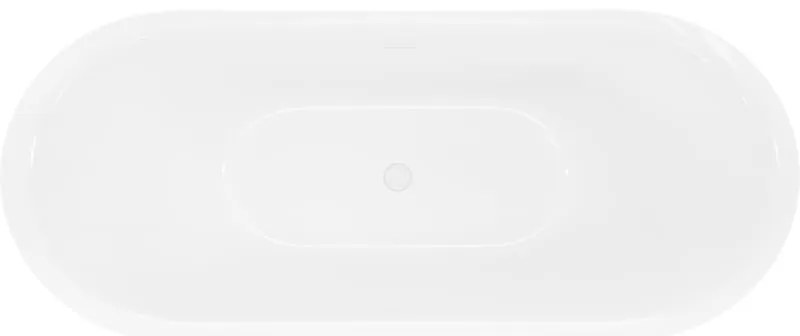 Mexen Lotos, voľne stojaca vaňa 180 x 75 cm, biela, biely prepad, 52051807700-20