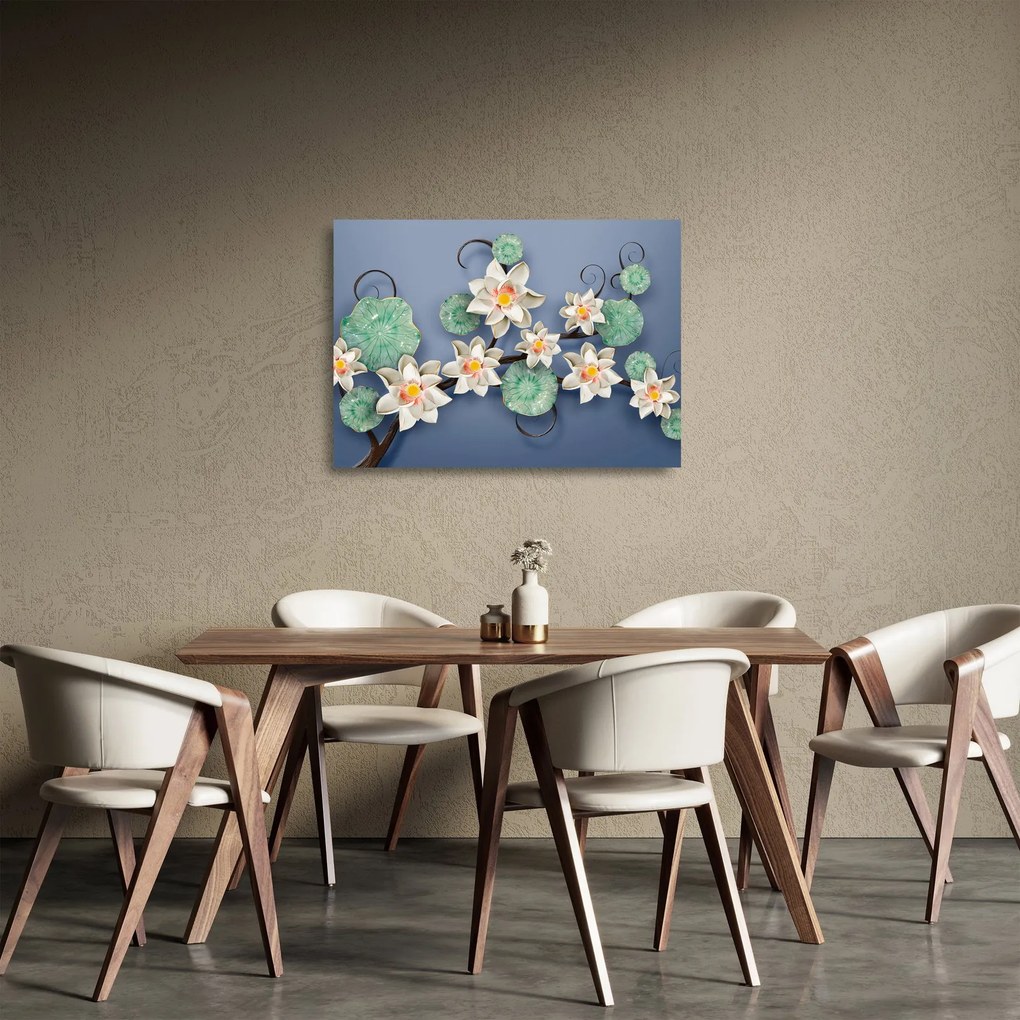Sklenený obraz lekien (70x50 cm)