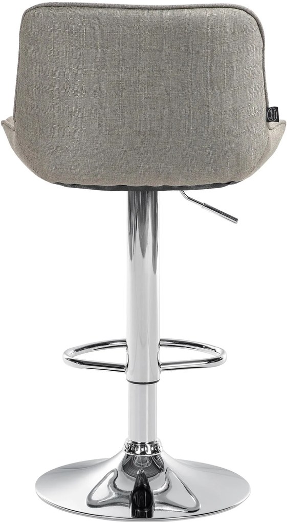 Design-Shop 2x Barová stolička Vonore - látka, chróm - Sivo hnedá (Taupe)