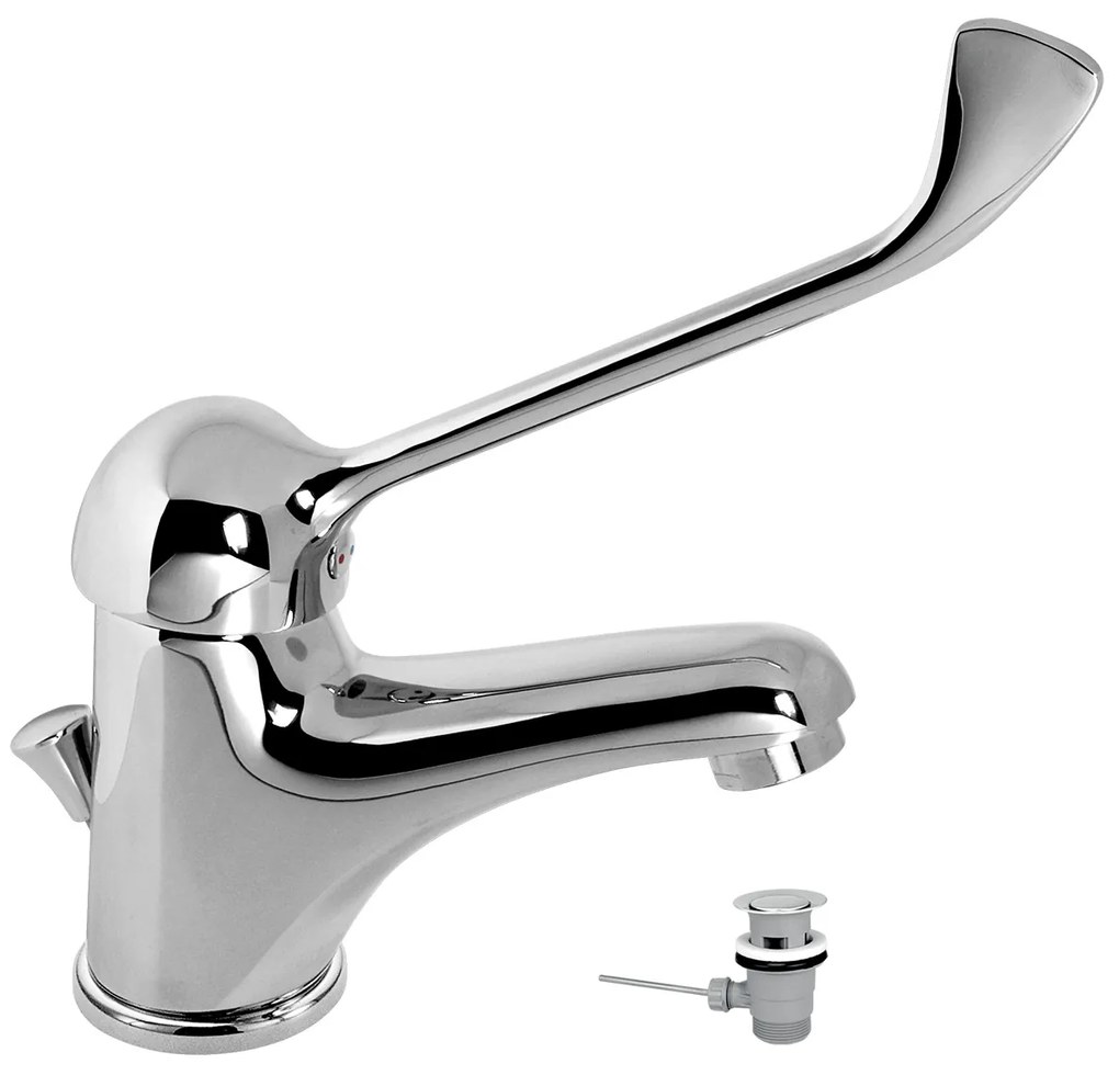 Novaservis Metalia 55, umývadlová batéria s výpusťou lekárska páka, chrómová, 55001L,0