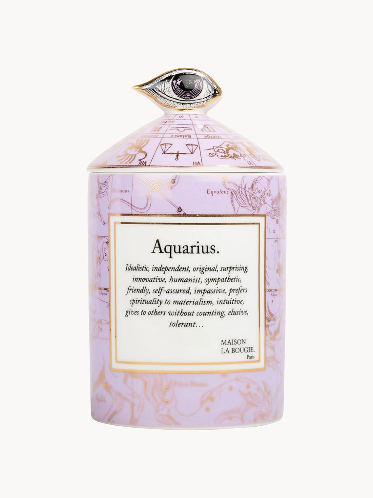 Ručne vyrobená vonná sviečka Aquarius (kadidlo a pačuli)
