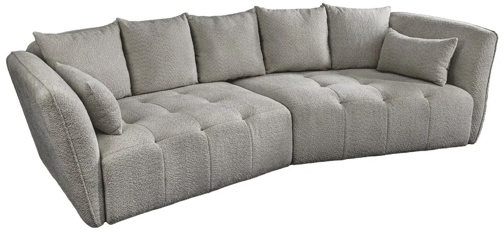 Pohovka ROYAL 295 cm XXL bouclé šedá