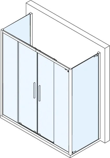 Polysan, Lucis Line Sprchový kout tri steny 1600x900x900mm, DL4315DL3415DL3415