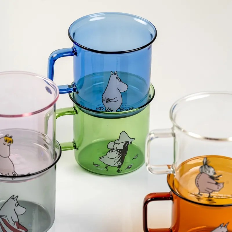 Sklenený hrnček Moomin 0,35l, modrý